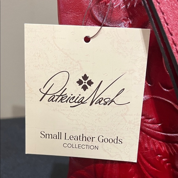 Patricia Nash | Leather Wristlet w/ Tooled Design in “Lava” - Picture 2 of 10